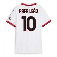 AC Milan Rafael Leao #10 Fotballklær Bortedrakt Dame 2024-25 Kortermet